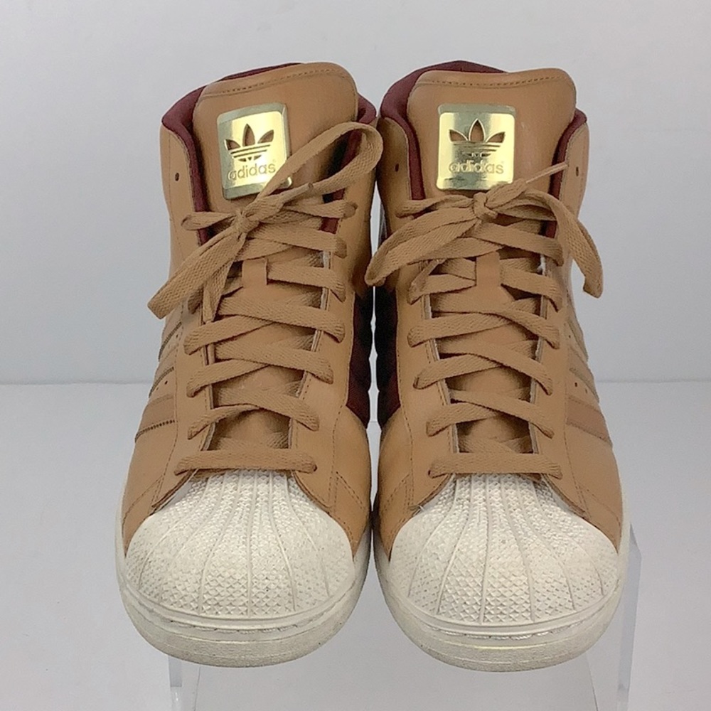Adidas Beige  Pro Model High Tops Pre-owned Size 12